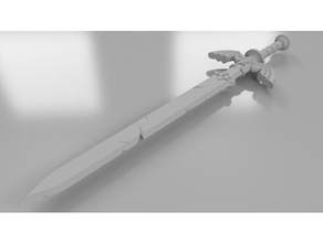 rouillé maître d'épée en pleine taille accessoires de jeu lien sword master nintendo prop l'épée zelda 3d print model - Mito3D