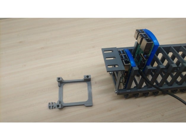 raspberry pi blade center rackmount 3 rod version computer 3D print model - Mito3D