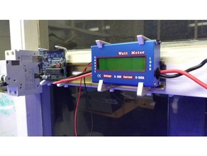 watt metre dın ray montaj araç sahipleri & kutu wattmetre 3d print model - Mito3D