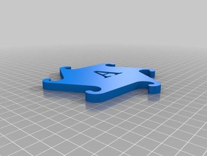 interlocking coaster letter 3d printing 3d print model - Mito3D