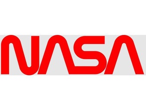 nasa worm logo 1974-1992 signs & logos old outline template 3d print model - Mito3D