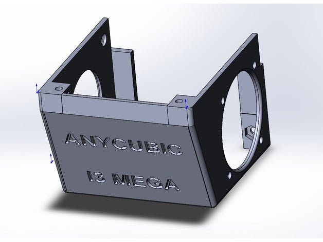 anycubic i3 mega silencioso hotend habitação + circular turbofan duto mod Impressora 3d de peças 3D print model - Mito3D