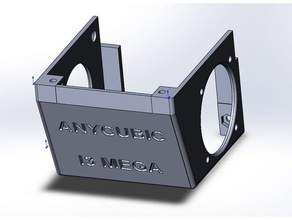 anycubic i3 mega silent hotend housing + circular turbofan duct mod 3d printer parts 3d print model - Mito3D