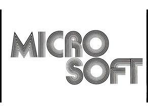 logo di microsoft il 1975 e 1980 segni loghi vecchio contorno modello 3d print model - Mito3D