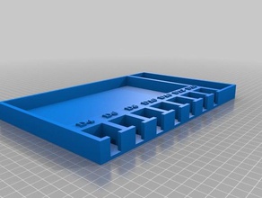 d&d dice tray w labeled slots 3d printing dungeons dragons 3d print model - Mito3D