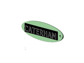 plain caterham logo keyring signs & logos 3d print model - Mito3D