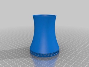 cooling tower buildings & structures nuclear plant power pencil cup holder 3d print model - Mito3D