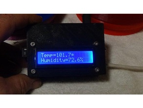 pi 3 do registrador de dados caso 1602 lcd tampa eletrônica a visualização madewithtinkercad raspberrypi raspberry 3d print model - Mito3D