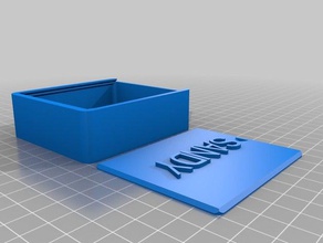 sandy box sliding lid containers customized 3d print model - Mito3D