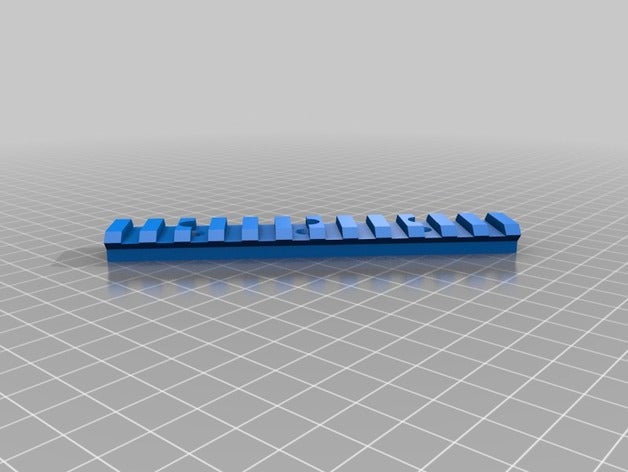 maschio picatinny rail - personalizzabile modelli accessorio la pistola modello il monte 3D print model - Mito3D