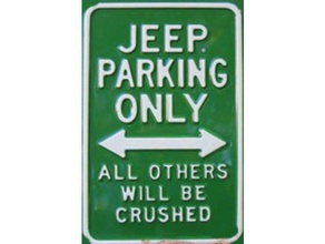 jeep segno di parcheggio automotive 3d sign griglia willys plack 3d print model - Mito3D