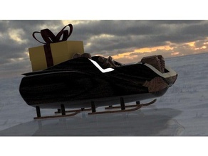 trineo de santa claus La impresión en 3d babbo natale la bicicleta navidad decoración regalo feliz hohoho merrychristmas santas sleigh slitta 3d print model - Mito3D