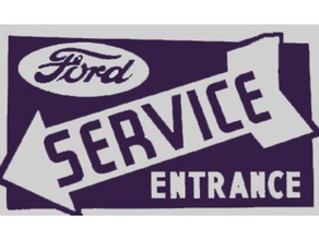 ford servis girişi işareti Otomotiv 3d oto otomatik işaret otomobil araba giriş hizmet 3d print model - Mito3D