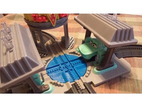 flo v8 cafe giradischi crosstrack giocattolo & accessori di gioco geotrax le rotaie del treno 3d print model - Mito3D