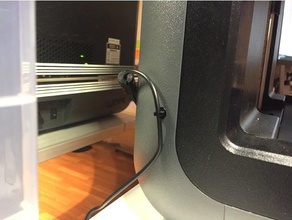 flashforge buscador de cable alimentación titular Impresora 3d accesorios soporte 3d print model - Mito3D