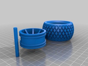 mon personnalisés lego technic de la jante pneu large jouets construction personnalisé 3d print model - Mito3D