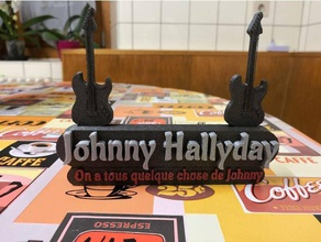 johnny hallyday L'impression 3d halliday 3d print model - Mito3D