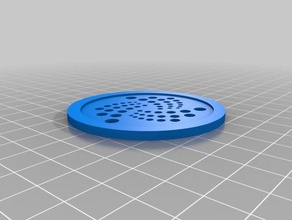 iota digital coin 60x3mm miota v2 coins & badges bitcoin 3d print model - Mito3D