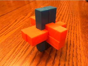 triple cross puzzle da 6 pezzi i 3dprintable Puzzle 3d di 3d print model - Mito3D
