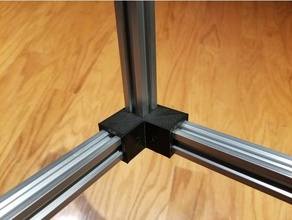 2020 corner bracket link 3 extrusions together diy extrusion mount 3d print model - Mito3D