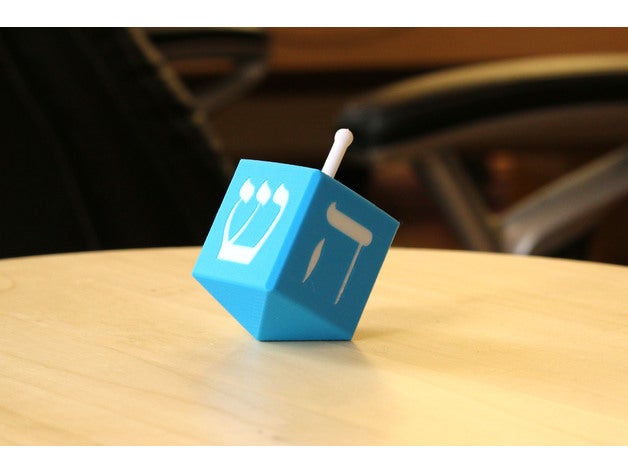 multi-color de dreidel chanukah hanukkah mosaico multicolor paleta+ 3D print model - Mito3D