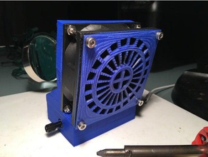 solder fume fan diy 80 mm carbon filter extractor soldering 3d print model - Mito3D