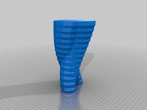 my customized conjoined spiral vase containers 3d print model - Mito3D