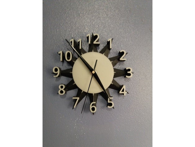l'horloge du soleil décor de horloge mur 3D print model - Mito3D