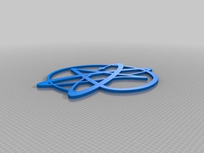 ateo simbolo fisica & astronomia icona logotipo religione scienza 3d print model - Mito3D