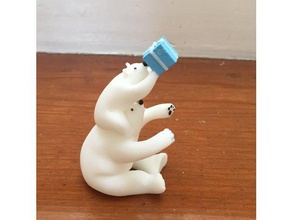 polar bear christmas ornament decor 3d print model - Mito3D