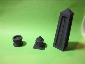 misc dungeon pieces 1 toy & game accessories 40k dnd dungeons dragons warhammer wh40k 3d print model - Mito3D