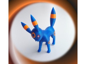 umbreon multimaterial creatures character creature multicolor pokemon toy 3d print model - Mito3D