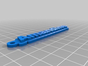 porte cle amandine Schlüsselanhänger kundengebundene 3d print model - Mito3D