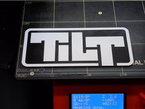 tilt logo segni e loghi 3d print model - Mito3D