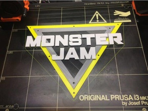 monster jam logo signs & logos 3d print model - Mito3D