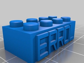 my customized lego block necklace keychain errol construction toys 3d print model - Mito3D