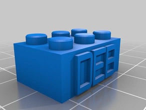 özelleştirilmiş lego blok kolye Anahtarlık deb benim inşaat oyuncaklar 3d print model - Mito3D