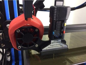 cr-10 level gauge holder fan guard fang 3d printer accessories bed leveling 3d print model - Mito3D
