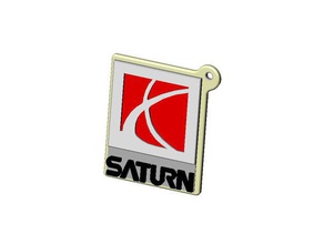saturne logo porte-clés les signes et logos 3d print model - Mito3D