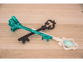 bir hazır oyuncu tuşları sanat fan hayranı anahtar anahtarları film 3d print model - Mito3D