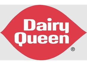 dairy queen logo 1960-2007 signs & logos old outline template 3d print model - Mito3D