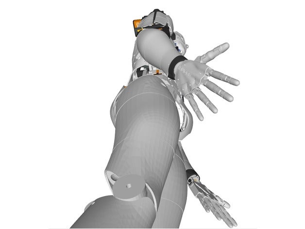 3d inmoov sketchup model v5 robots legs robot 3D print model - Mito3D