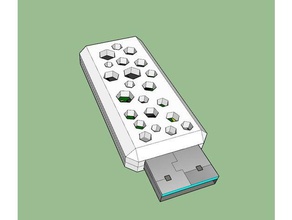 flashdisc caso eletrônica desfrute primeira tentativa o sketchup stl 3d print model - Mito3D