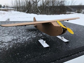 3d printed snow skis rc planes vehicles flitetest plane 3d print model - Mito3D