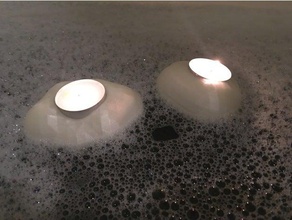 cloud shaped bathtime candle holder bathroom bath bubble tealight 3d print model - Mito3D