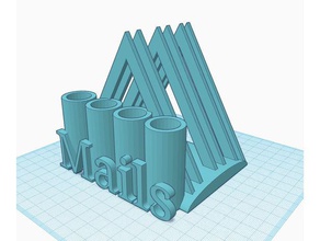 mails letter pencil holder office briefe b ro halter mail mailbox organisation organizer stift stifte 3d print model - Mito3D