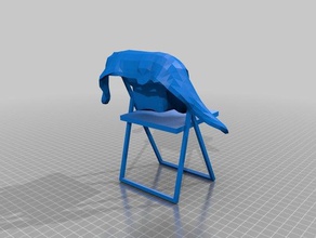 giysi sanat asılı sandalye kıyafetler çekirge fizik deneyi simülasyon 3d print model - Mito3D
