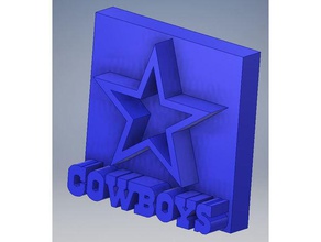 dallas cowboys estrelas logotipo A impressão 3d nfl 3d print model - Mito3D
