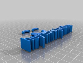 text face 3d printing customizable 3d print model - Mito3D
