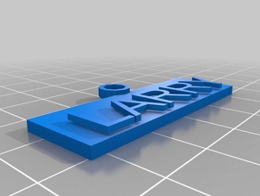 my customized name tag keychain larry keychains 3d print model - Mito3D